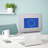Sticker European Union EU Flag (Ordinateur portable sur le bureau)