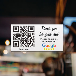 Sticker Évaluation d'entreprise avec Google Avis Code QR