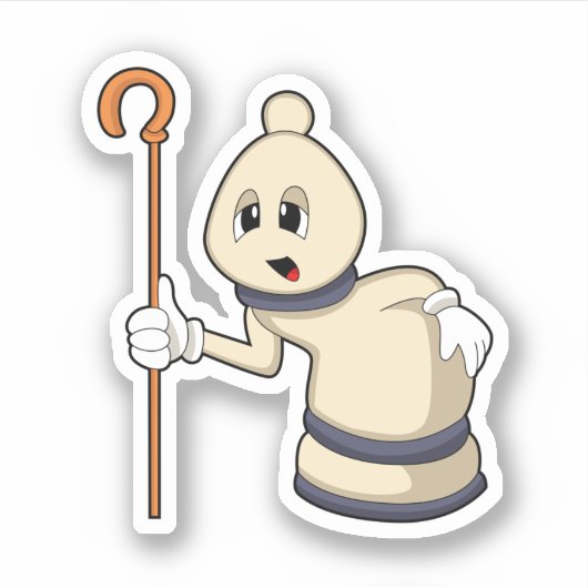 Sticker Évêque aux échecs (Devant)