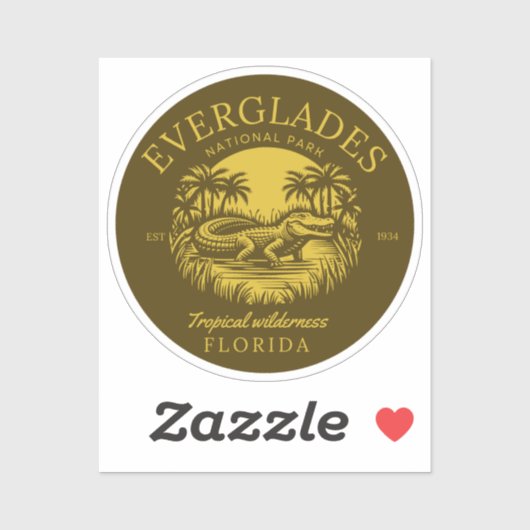 Sticker Everglades National Park Florida  (Feuille)