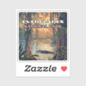 Sticker Everglades Parc National Alligator Marécage Florid (Feuille)