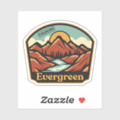 Sticker Evergreen, Colorado (Feuille)