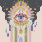 Sticker Evil Eye Rainbow Drip Protection Charm (Devant)