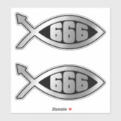 Sticker Évolution - 666 x 2 (Feuille)