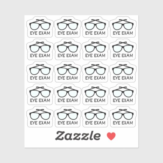 Sticker Examen ophtalmologique Rappel de nomination d'opti (Feuille)