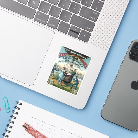 Sticker Excelsior Ginger Ale (Ordinateur portable avec iPhone)