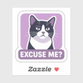 Sticker Excuse Me? Cat Meme – Sassy Funny Cat Illustration (Feuille)