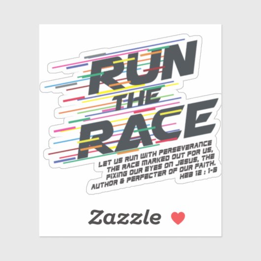 Sticker Exécutez l'autocollant de course (Feuille)