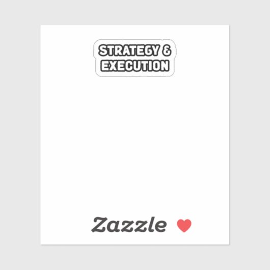 Sticker Exécution de la stratégie Objectif de réussite de  (Feuille)