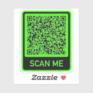 Sticker Exemple d'autocollant de code QR personnalisé
