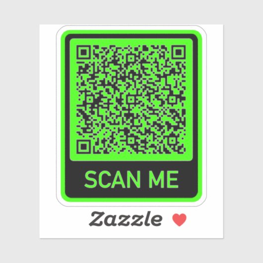 Sticker Exemple d'autocollant de code QR personnalisé (Feuille)
