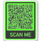 Sticker Exemple d'autocollant de code QR personnalisé (Devant)