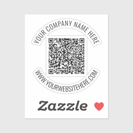 Sticker Exemple d'autocollant promotionnel avec QR Code et (Feuille)