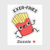 Sticker Exer-frites Funny Fries Puns (Feuille)