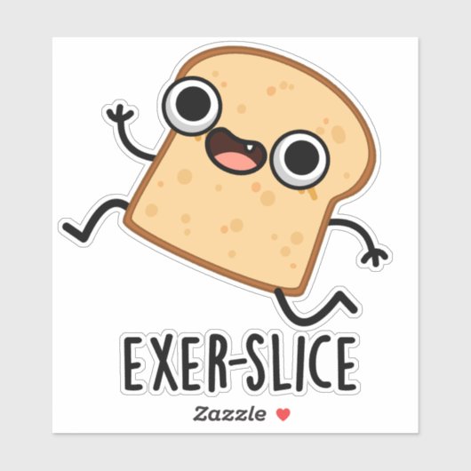 Sticker Exer-slice Funny Bread Pun  (Feuille)