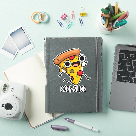 Sticker Exer-slice Funny Pizza Pun (Couverture iPad)