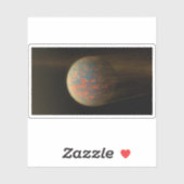 Sticker Exoplanet 55 Cancri E Et Sa Surface Moulée (Feuille)