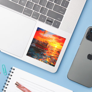 Sticker Expédition au coucher du soleil