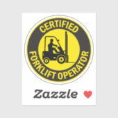 Sticker Exploitant certifié de chariot élévateur (Feuille)