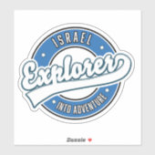 Sticker explorateur d'Israël dans l'aventure (Feuille)