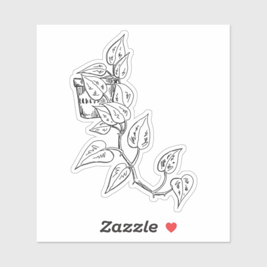 Sticker Exploration de l'autocollant Pothos (Feuille)