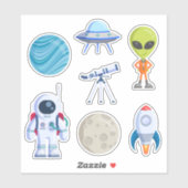 Sticker Exploration spatiale (Feuille)