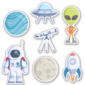 Sticker Exploration spatiale (Devant)