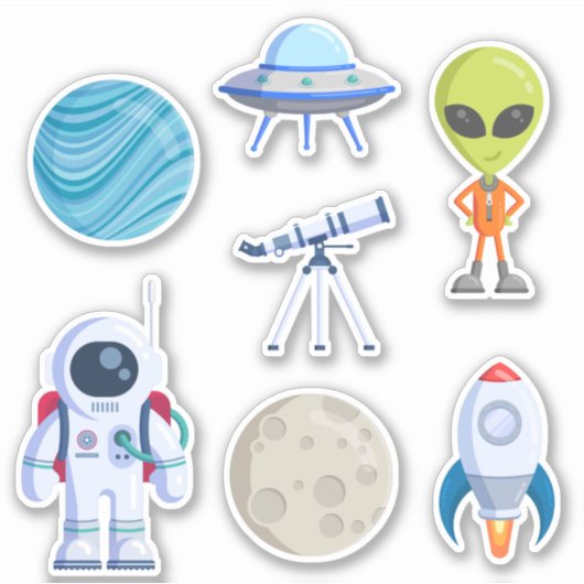 Sticker Exploration spatiale (Devant)