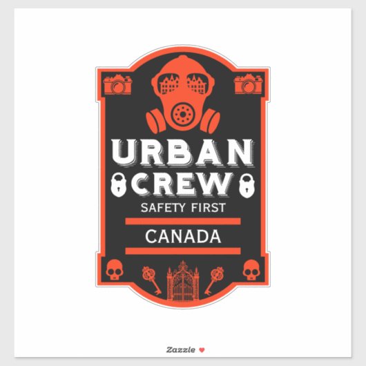 Sticker Exploration Urbaine Urbex (Feuille)