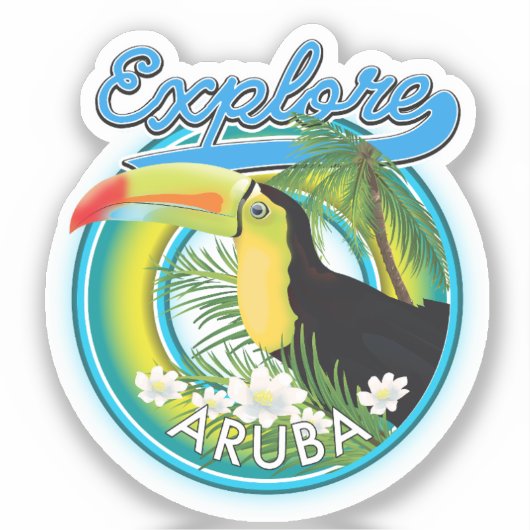 Sticker Explorer Aruba logo voyage Patch (Recto)