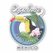 Sticker explorer cabo san lucas mexique voyage patch (Devant)