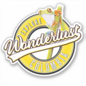 Sticker explorer la Colombie wonderlust (Devant)