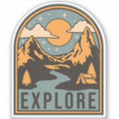 Sticker Explorer la conception de texte (Devant)