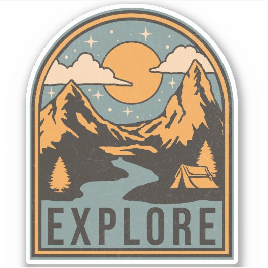 Sticker Explorer la conception de texte (Devant)