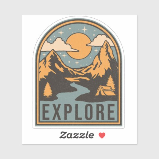 Sticker Explorer la conception de texte (Feuille)