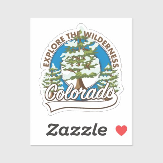 Sticker Explorer la nature sauvage, Colorado (Feuille)