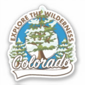 Sticker Explorer la nature sauvage, Colorado (Recto)