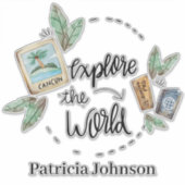 Sticker Explorer le monde ajouter un nom (Devant)