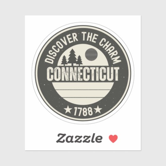 Sticker Explorez Connecticut- Designs for Every Lover (Feuille)