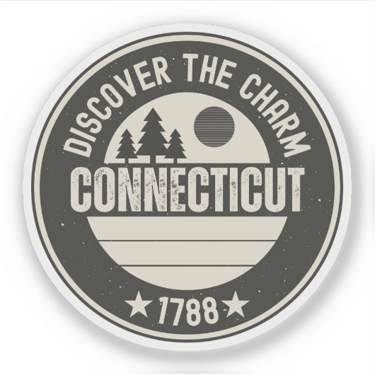 Sticker Explorez Connecticut- Designs for Every Lover (Devant)
