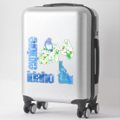 Sticker Explorez Idaho Bluebird Syringa Flower (Sur valise)