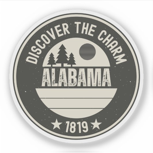 Sticker Explorez l'Alabama - Des designs pour tous les amo (Devant)