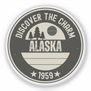 Sticker Explorez l'Alaska - Conceptions pour chaque amoure