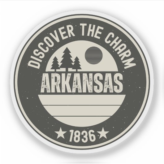 Sticker Explorez l'Arkansas - Conceptions pour chaque amou (Devant)