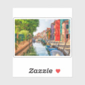 Sticker Explorez le charme vibrant de Burano (Feuille)