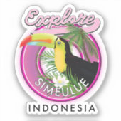 Sticker Explorez le logo de Simeulue Indonésie. (Recto)