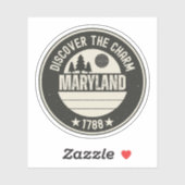 Sticker Explorez le Maryland - Conceptions pour chaque amo (Feuille)