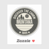 Sticker Explorez le Montana - Conceptions pour chaque amou (Feuille)