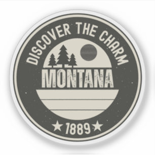 Sticker Explorez le Montana - Conceptions pour chaque amou