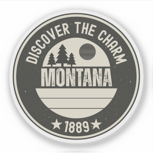 Sticker Explorez le Montana - Conceptions pour chaque amou (Devant)